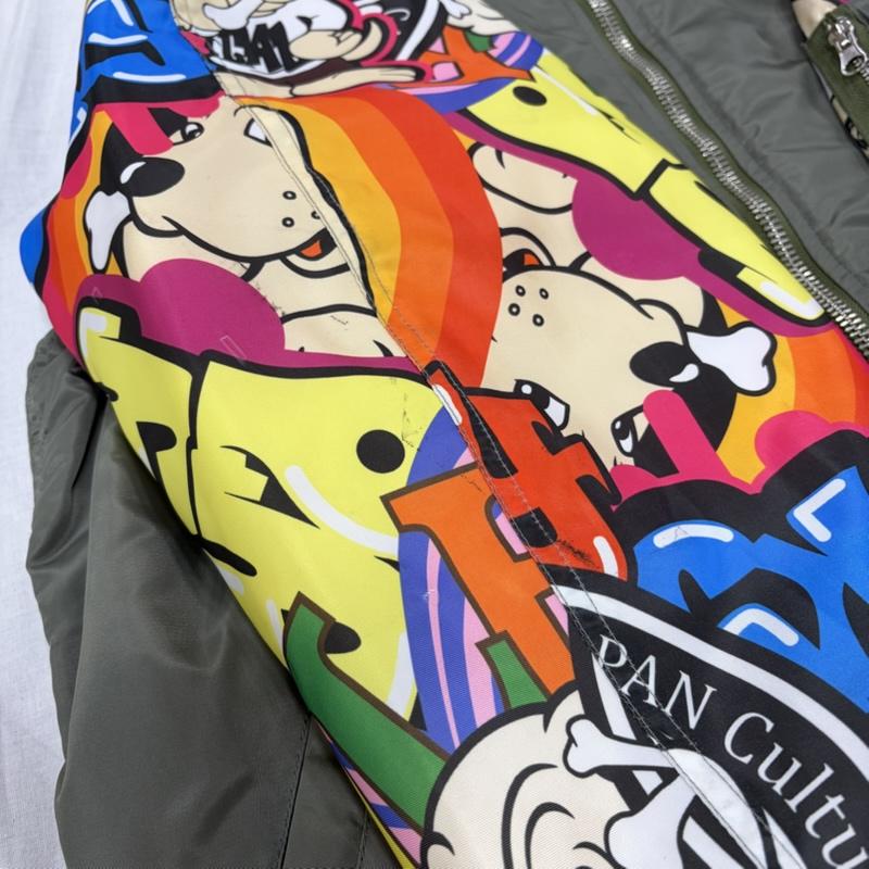 ガルフィー GALFY ジャケット、上着 ジャンパー、ブルゾン 23AW ガチャ 袖 MA-1 フライトジャケット ブルゾン ワッペン ロゴ 刺繍 ミリタリー 大型犬 XL ロゴ、文字 X 刺繍 カーキ / カーキ / khaki X マルチカラー / マルチカラー / multicolor メンズ USED 古着 中古 50164944