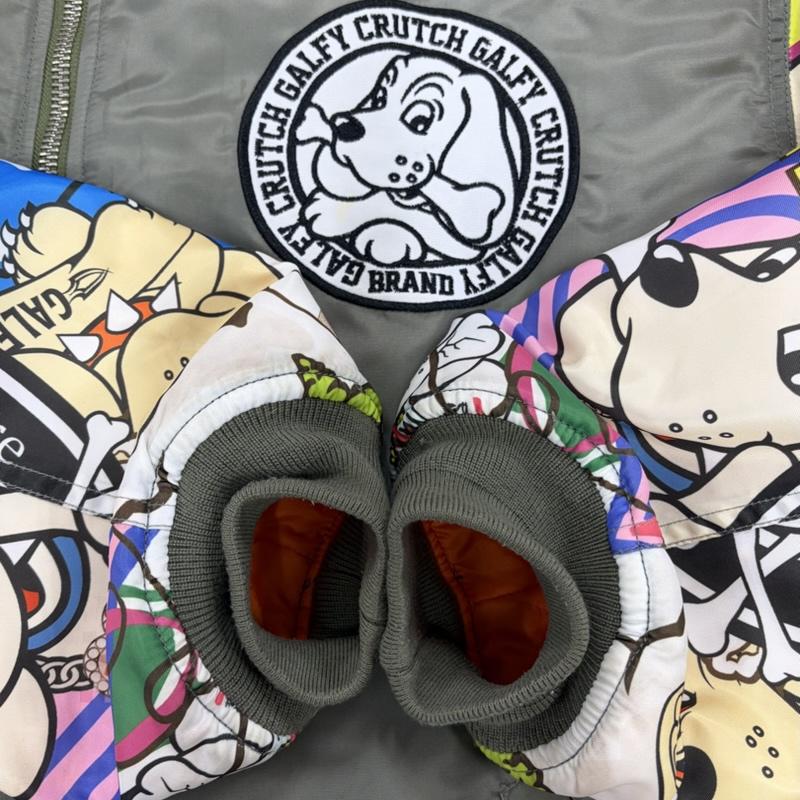 ガルフィー GALFY ジャケット、上着 ジャンパー、ブルゾン 23AW ガチャ 袖 MA-1 フライトジャケット ブルゾン ワッペン ロゴ 刺繍 ミリタリー 大型犬 XL ロゴ、文字 X 刺繍 カーキ / カーキ / khaki X マルチカラー / マルチカラー / multicolor メンズ USED 古着 中古 50164944
