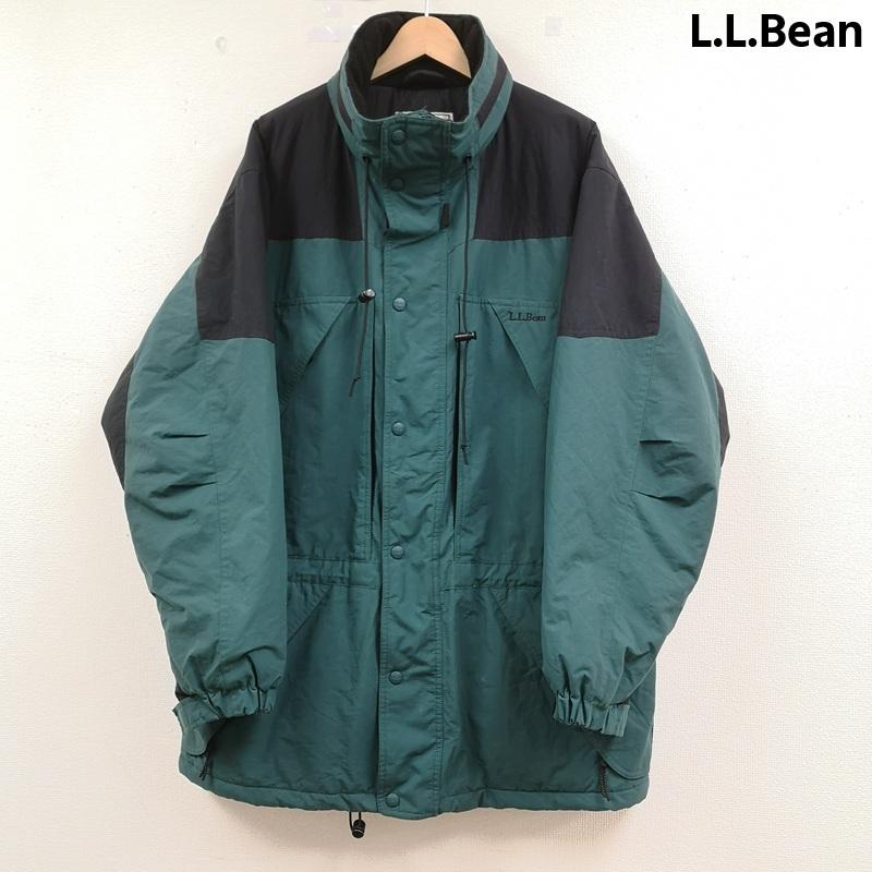 エルエルビーン L.L.Bean ジャケット、上着 ジャンパー、ブルゾン 90s 切替 中綿 刺繍ロゴ ドローコード フリース マウンテンジャケット L 緑 / グリーン / green メンズ USED 古着 中古 50164950