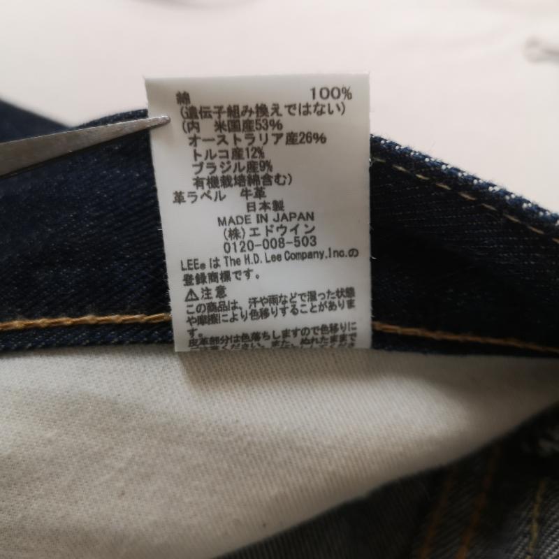 リー Lee パンツ デニム、ジーンズ 日本製 レイジーSステッチ ジッパーフライ ウォッシュ加工 デニムパンツ LM8101 33インチ インディゴ / インディゴ / Indigo メンズ USED 古着 中古 50164951