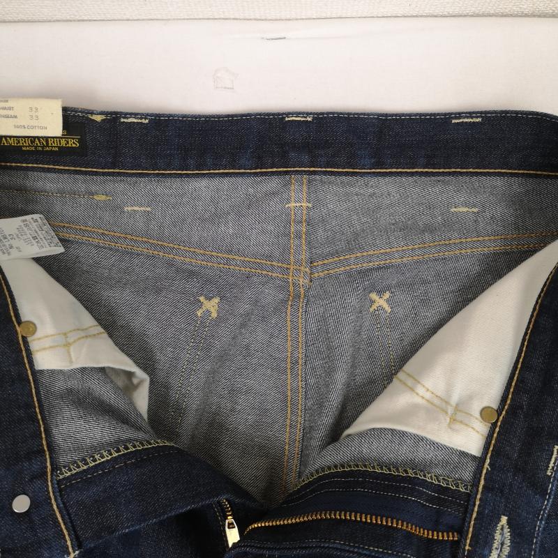リー Lee パンツ デニム、ジーンズ 日本製 レイジーSステッチ ジッパーフライ ウォッシュ加工 デニムパンツ LM8101 33インチ インディゴ / インディゴ / Indigo メンズ USED 古着 中古 50164951