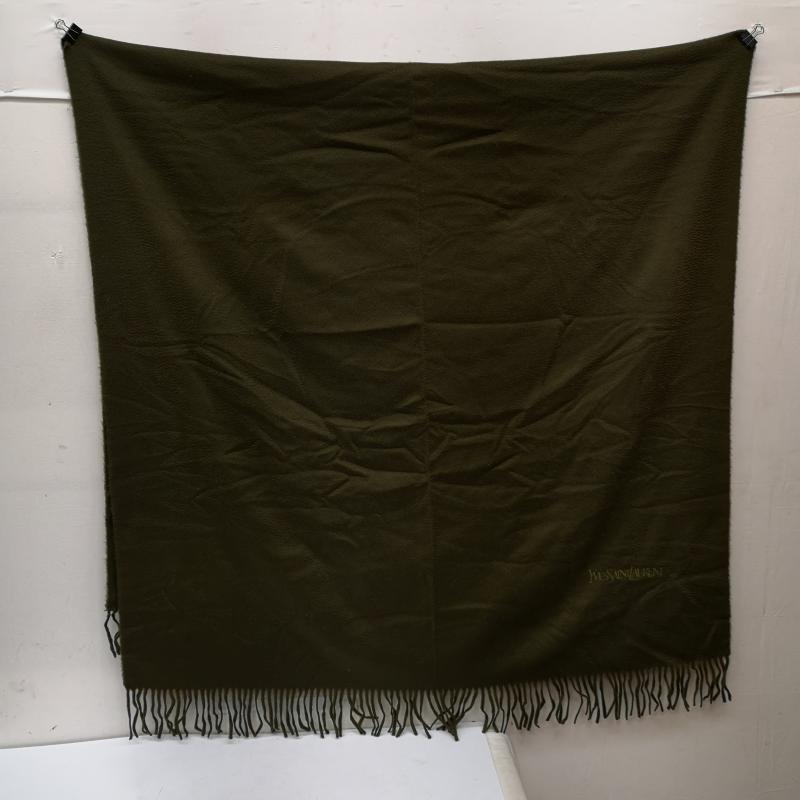 イヴサンローラン Yves Saint Laurent マフラー マフラー カシミヤ 大判 マフラー ストール 膝掛け - 緑 / グリーン / green レディース USED 古着 中古 50164956