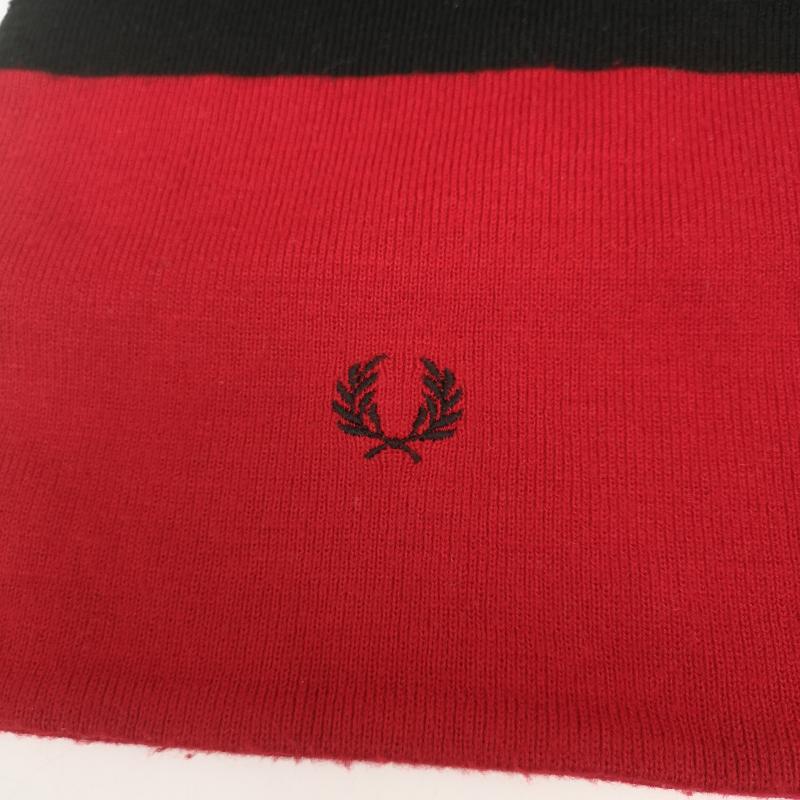 コムデギャルソンシャツ COMME des GARCONS SHIRT マフラー マフラー FRED PERRY カラーブロック デザイン マフラー - 黒 / ブラック / black X 赤 / レッド / red メンズ USED 古着 中古 50164957