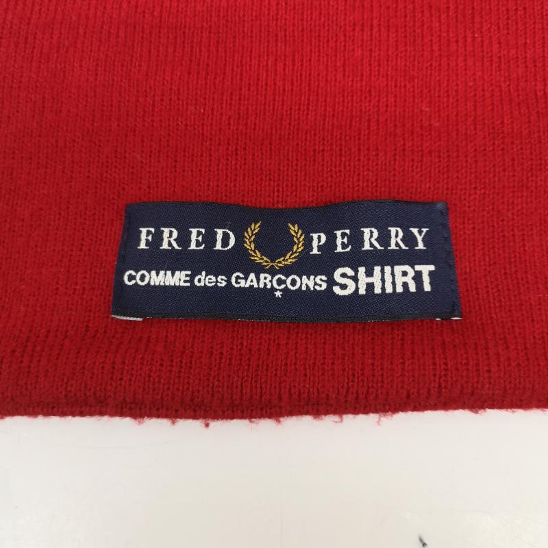 コムデギャルソンシャツ COMME des GARCONS SHIRT マフラー マフラー FRED PERRY カラーブロック デザイン マフラー - 黒 / ブラック / black X 赤 / レッド / red メンズ USED 古着 中古 50164957