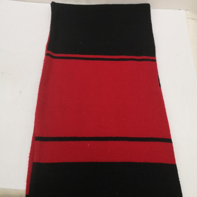 コムデギャルソンシャツ COMME des GARCONS SHIRT マフラー マフラー FRED PERRY カラーブロック デザイン マフラー - 黒 / ブラック / black X 赤 / レッド / red メンズ USED 古着 中古 50164957