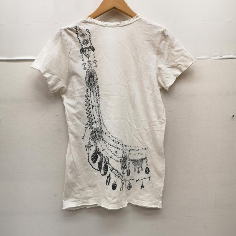 アンダーカバー UNDERCOVER Tシャツ 半袖 04AW but beautiful 期 ダメージ加工 ロザリオ アクセサリー チェーン Tシャツ S 白 / ホワイト / white メンズ USED 古着 中古 50164959