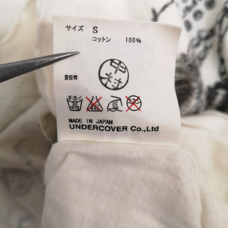 アンダーカバー UNDERCOVER Tシャツ 半袖 04AW but beautiful 期 ダメージ加工 ロザリオ アクセサリー チェーン Tシャツ S 白 / ホワイト / white メンズ USED 古着 中古 50164959