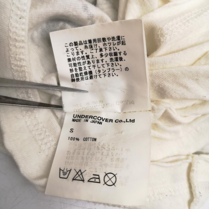 アンダーカバー UNDERCOVER Tシャツ 半袖 04AW but beautiful 期 ダメージ加工 ロザリオ アクセサリー チェーン Tシャツ S 白 / ホワイト / white メンズ USED 古着 中古 50164959