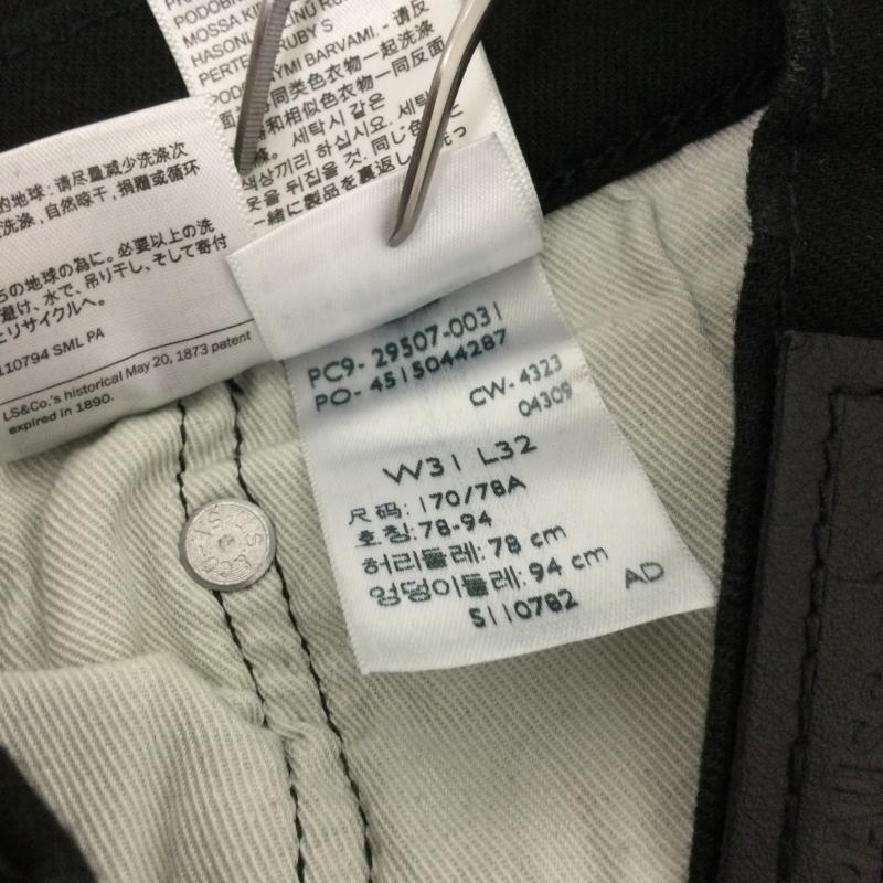 リーバイス Levi s パンツ デニム、ジーンズ Levi’s リーバイス 29507-0031 PREMIUM 502 テーパード カラー デニムパンツ NIGHTSHINE 31インチ 無地 黒 / ブラック / black メンズ USED 古着 中古 50164960