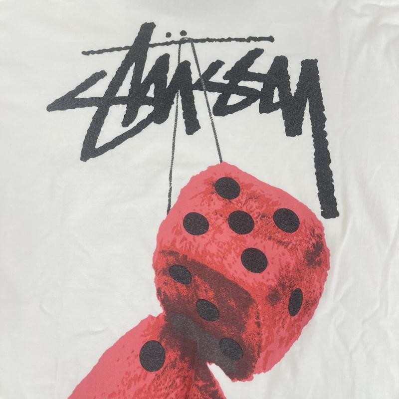 ステューシー STUSSY Tシャツ 半袖 メキシコ製 Fuzzy Dice Tee サイコロ グラフィック Tシャツ L 白 / ホワイト / white メンズ USED 古着 中古 50164963