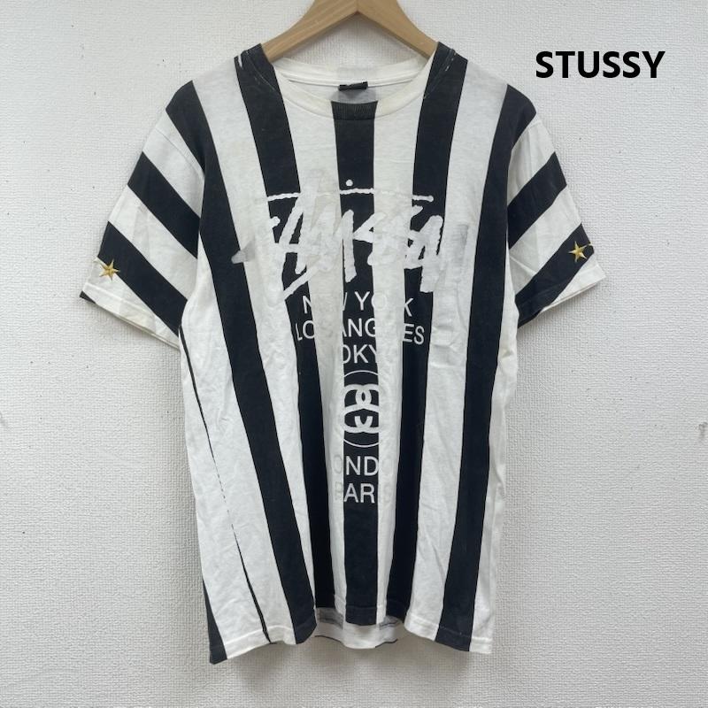 ステューシー STUSSY Tシャツ 半袖 90s 00s メキシコ製 Striped World Tour Tee プリント Tシャツ S マルチカラー / マルチカラー / multicolor メンズ USED 古着 中古 50164966