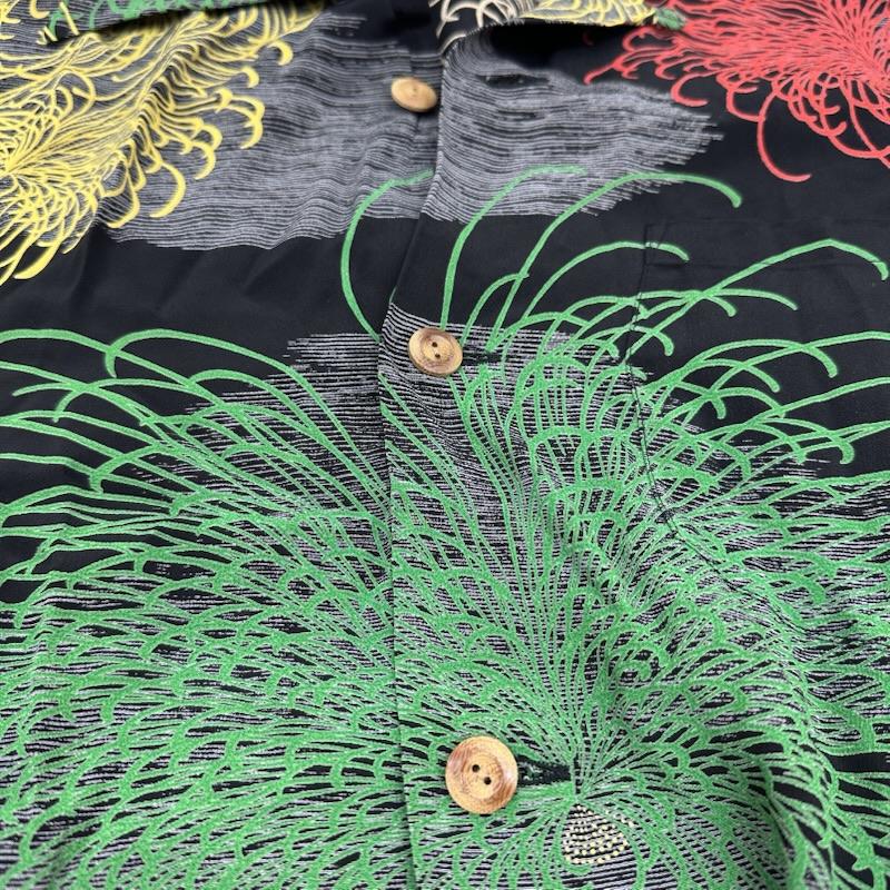 サンサーフ SUN SURF シャツ、ブラウス 長袖 花火 総柄 ロング スリーブ アロハ シャツ SS23306 S 黒 / ブラック / black X マルチカラー / マルチカラー / multicolor メンズ USED 古着 中古 50164976