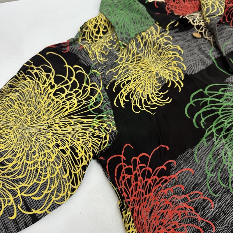 サンサーフ SUN SURF シャツ、ブラウス 長袖 花火 総柄 ロング スリーブ アロハ シャツ SS23306 S 黒 / ブラック / black X マルチカラー / マルチカラー / multicolor メンズ USED 古着 中古 50164976