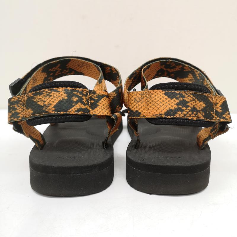 スイコック suicoke サンダル サンダル WACKO MARIA ワコマリア パイソン柄 ストラップ サンダル 28.0cm 黒 / ブラック / black メンズ USED 古着 中古 50164978