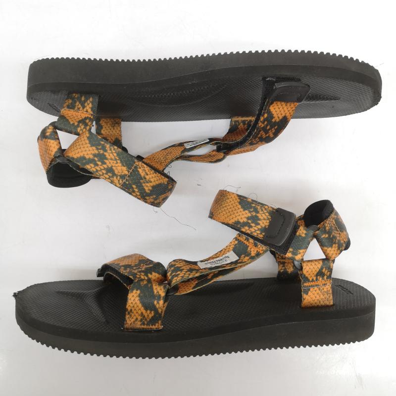 スイコック suicoke サンダル サンダル WACKO MARIA ワコマリア パイソン柄 ストラップ サンダル 28.0cm 黒 / ブラック / black メンズ USED 古着 中古 50164978