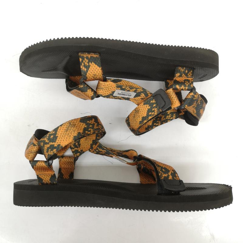 スイコック suicoke サンダル サンダル WACKO MARIA ワコマリア パイソン柄 ストラップ サンダル 28.0cm 黒 / ブラック / black メンズ USED 古着 中古 50164978