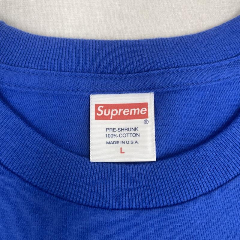 シュプリーム Supreme Tシャツ 半袖 USA製 プリント Tシャツ カットソー L 青 / ブルー / blue メンズ USED 古着 中古 50164982