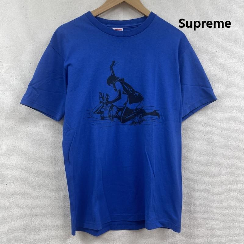 シュプリーム Supreme Tシャツ 半袖 04ss USA製 Spankin Tee プリント Tシャツ カットソー M 青 / ブルー / blue メンズ USED 古着 中古 50164983