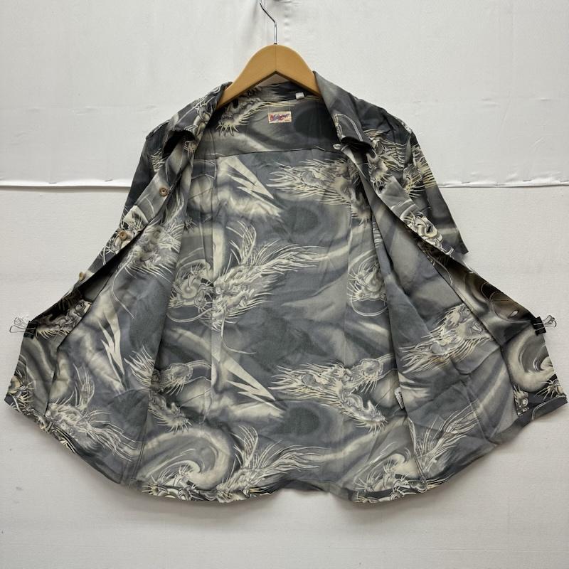 サンサーフ SUN SURF シャツ、ブラウス 半袖 雲龍 水墨画風 龍 総柄 レーヨン アロハ シャツ S 灰 / グレー / gray メンズ USED 古着 中古 50164994