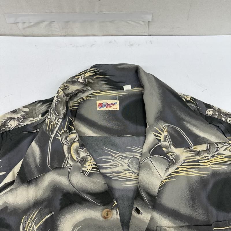 サンサーフ SUN SURF シャツ、ブラウス 半袖 雲龍 水墨画風 龍 総柄 レーヨン アロハ シャツ S 灰 / グレー / gray メンズ USED 古着 中古 50164994