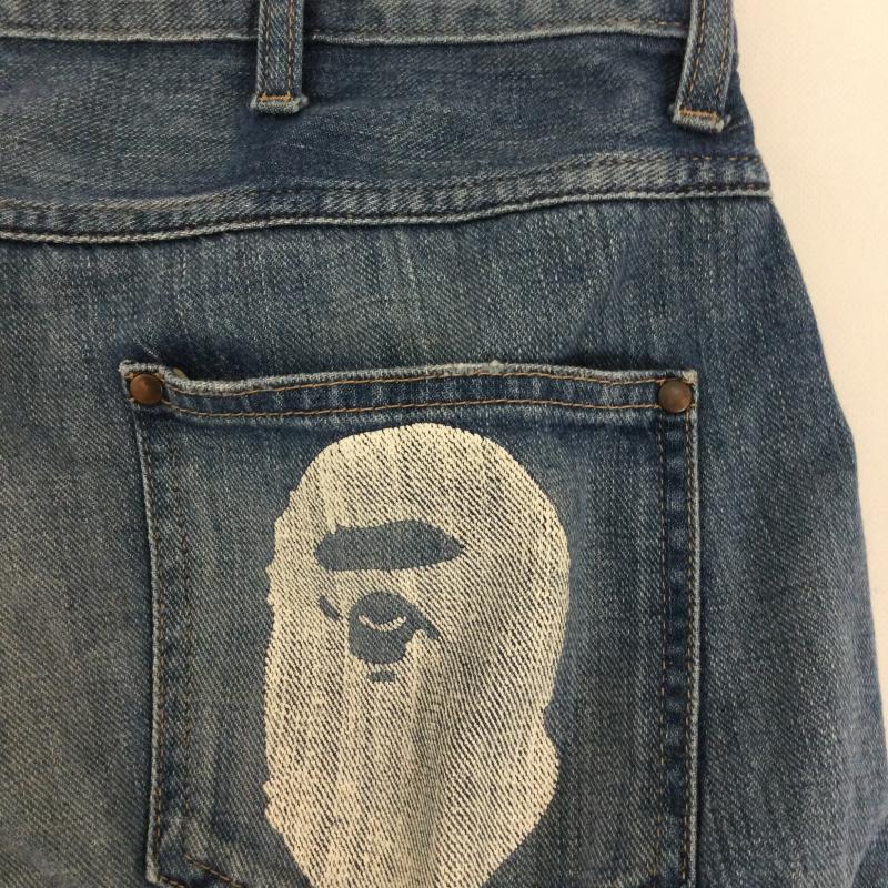 アベイシングエイプ A BATHING APE パンツ デニム、ジーンズ a bathing ape デニム　ジーンズ L プリント インディゴ / インディゴ / Indigo メンズ USED 古着 中古 50164995