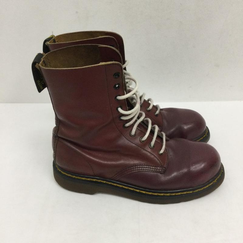 ドクターマーチン Dr.Martens ブーツ ロングブーツ dr.martens 10ホール スチールトゥ イングランド製 えんじ / ワインレッド / dark red メンズ USED 古着 中古 50164996