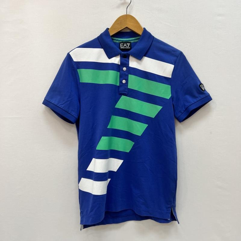 エンポリオ アルマーニ イーエーセブン EMPORIO ARMANI EA7 ポロシャツ 半袖 ロゴ ポロシャツ XS 青 / ブルー / blue メンズ USED 古着 中古 50165002