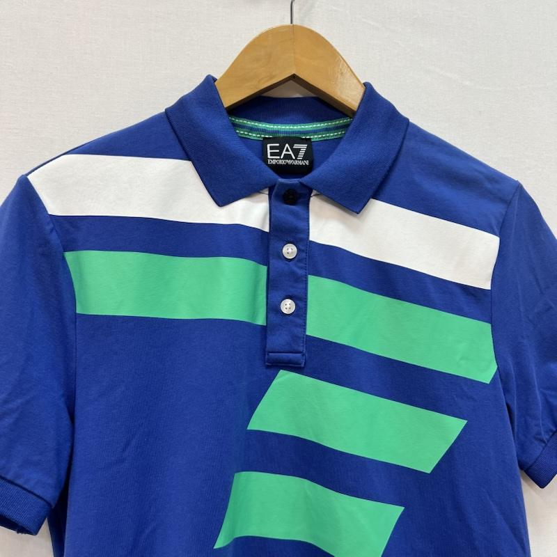 エンポリオ アルマーニ イーエーセブン EMPORIO ARMANI EA7 ポロシャツ 半袖 ロゴ ポロシャツ XS 青 / ブルー / blue メンズ USED 古着 中古 50165002