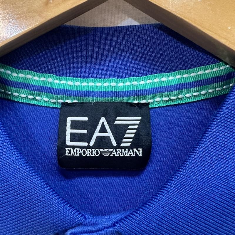 エンポリオ アルマーニ イーエーセブン EMPORIO ARMANI EA7 ポロシャツ 半袖 ロゴ ポロシャツ XS 青 / ブルー / blue メンズ USED 古着 中古 50165002