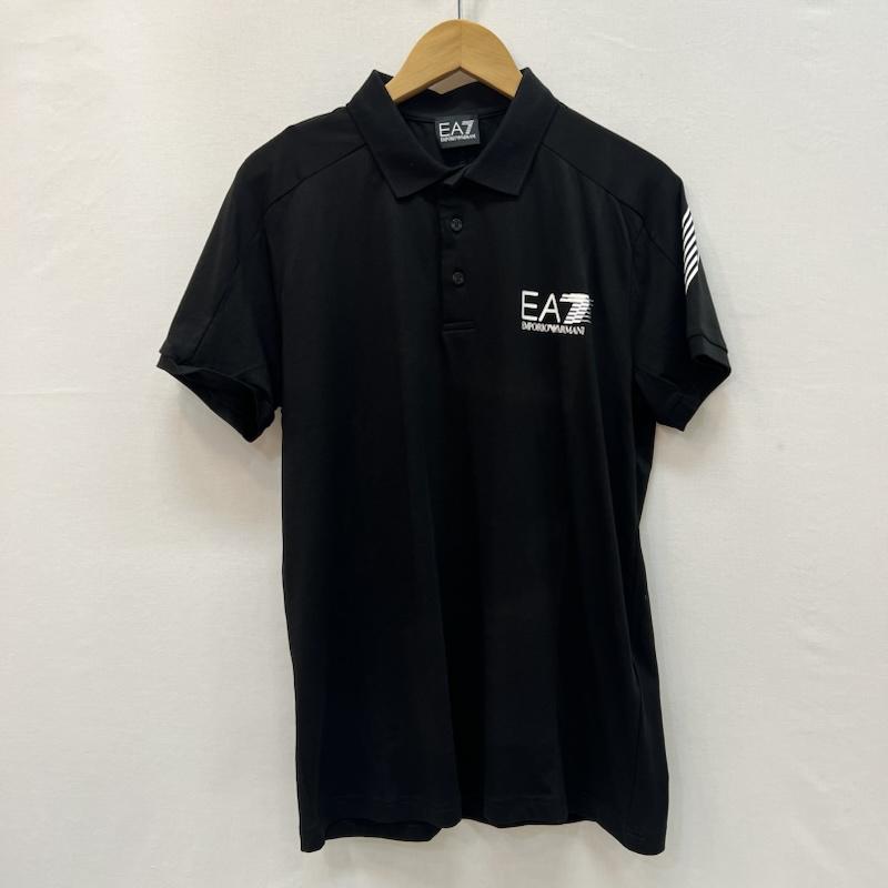 エンポリオ アルマーニ イーエーセブン EMPORIO ARMANI EA7 ポロシャツ 半袖 ロゴ ポロシャツ M 黒 / ブラック / black メンズ USED 古着 中古 50165003