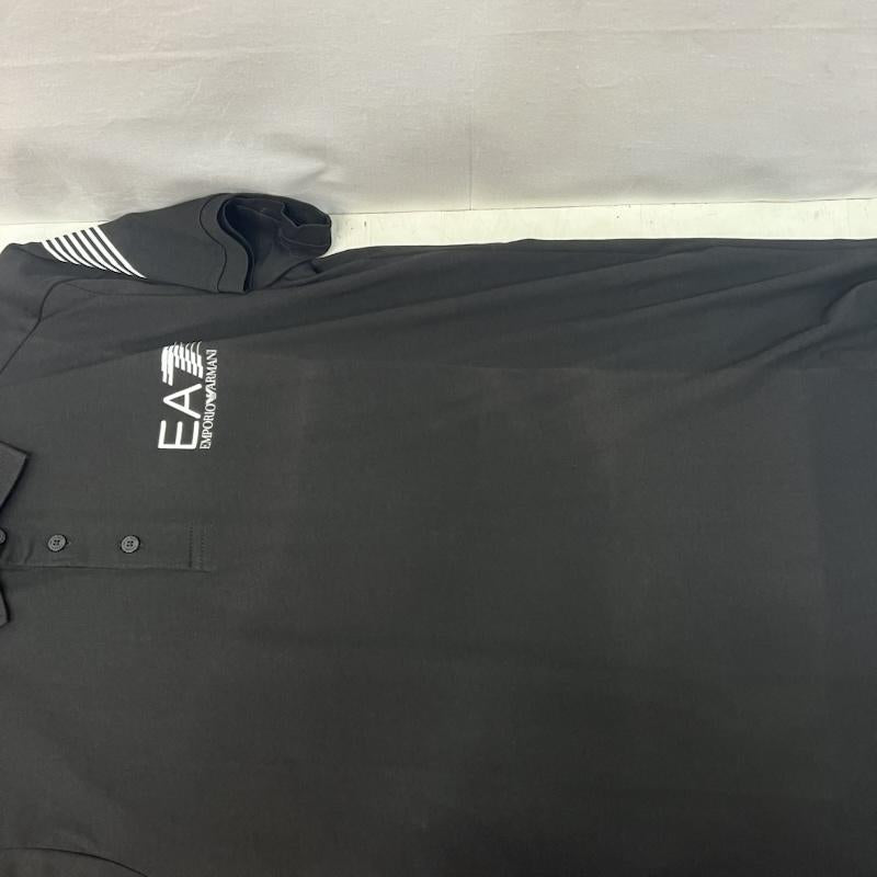 エンポリオ アルマーニ イーエーセブン EMPORIO ARMANI EA7 ポロシャツ 半袖 ロゴ ポロシャツ M 黒 / ブラック / black メンズ USED 古着 中古 50165003