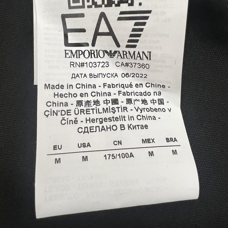 エンポリオ アルマーニ イーエーセブン EMPORIO ARMANI EA7 ポロシャツ 半袖 ロゴ ポロシャツ M 黒 / ブラック / black メンズ USED 古着 中古 50165003
