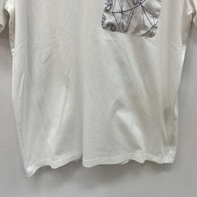 アルマーニエクスチェンジ A/X ARMANIEXCHANGE Tシャツ 半袖 ペイズリー ポケット Tシャツ ポケT M 白 / ホワイト / white メンズ USED 古着 中古 50165004