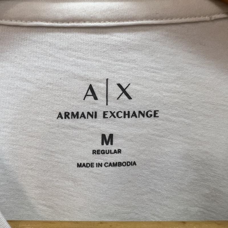 アルマーニエクスチェンジ A/X ARMANIEXCHANGE Tシャツ 半袖 ペイズリー ポケット Tシャツ ポケT M 白 / ホワイト / white メンズ USED 古着 中古 50165004