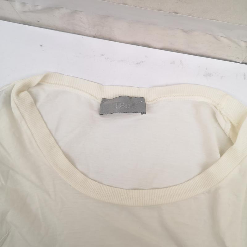 ディオールオム Dior homme Tシャツ 半袖 05ss BECK期 スピーカー デザイン Tシャツ レコード エディ XS 白 / ホワイト / white メンズ USED 古着 中古 50165005