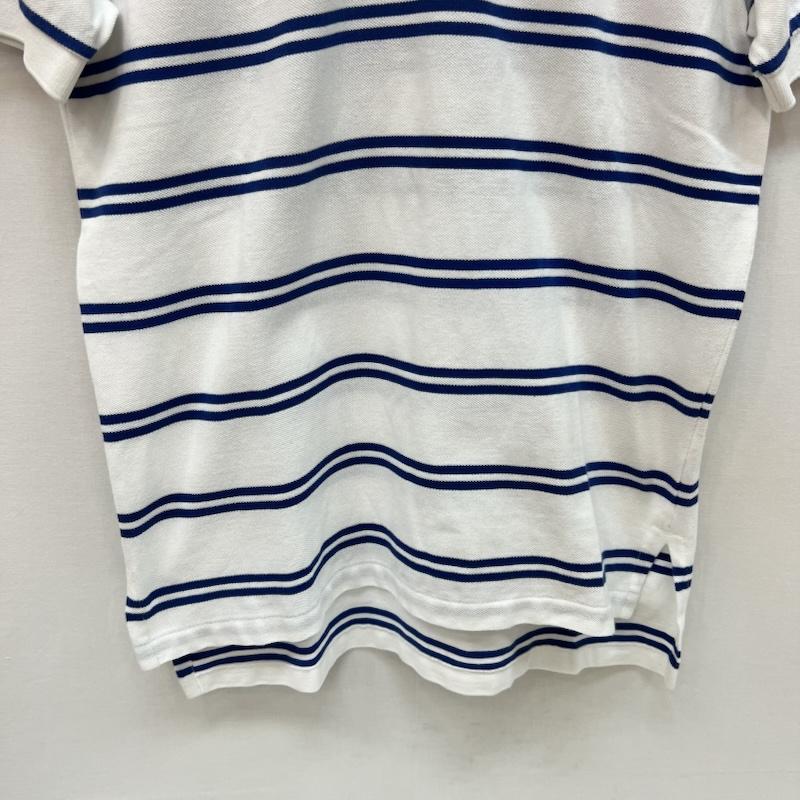 ポロバイラルフローレン Polo by RALPH LAUREN ポロシャツ 半袖 ポニー刺繍 ボーダー ポロシャツ タグ付き M 白 / ホワイト / white メンズ USED 古着 中古 50165006