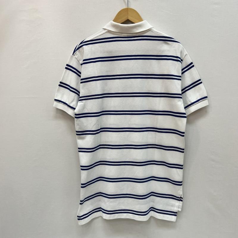 ポロバイラルフローレン Polo by RALPH LAUREN ポロシャツ 半袖 ポニー刺繍 ボーダー ポロシャツ タグ付き M 白 / ホワイト / white メンズ USED 古着 中古 50165006