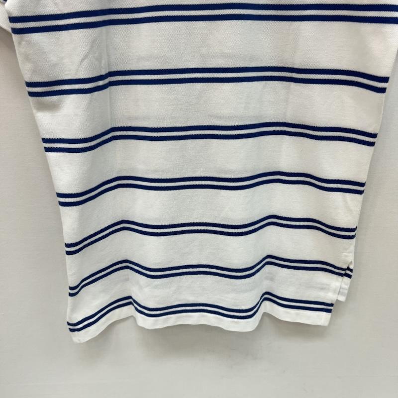 ポロバイラルフローレン Polo by RALPH LAUREN ポロシャツ 半袖 ポニー刺繍 ボーダー ポロシャツ タグ付き M 白 / ホワイト / white メンズ USED 古着 中古 50165006