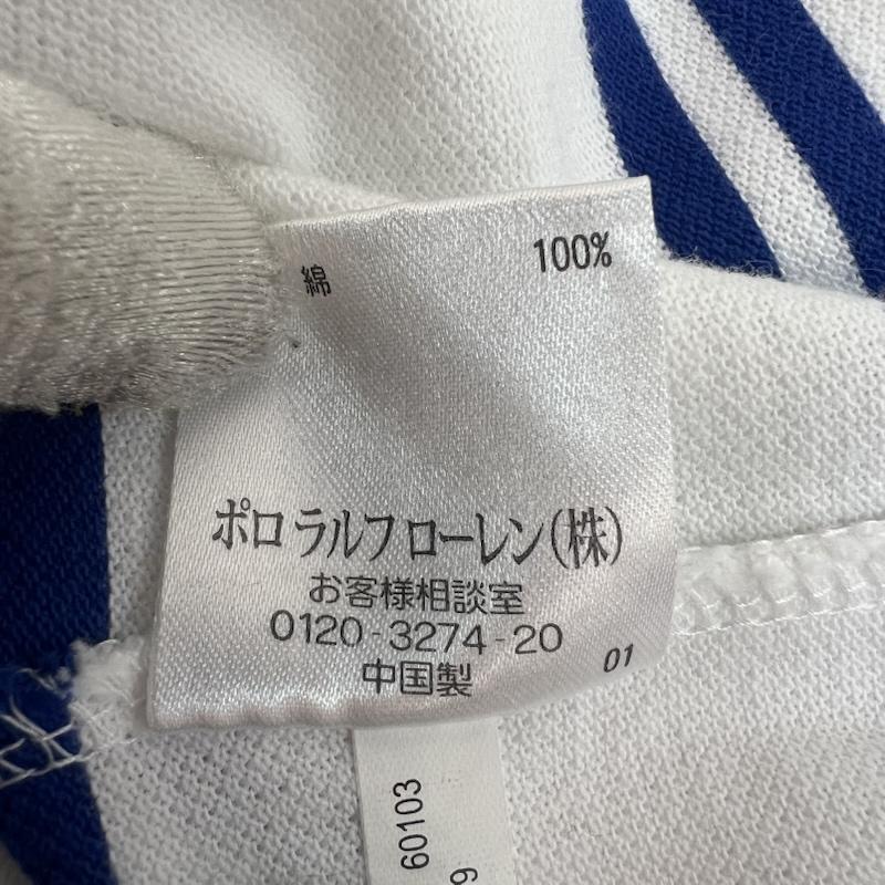 ポロバイラルフローレン Polo by RALPH LAUREN ポロシャツ 半袖 ポニー刺繍 ボーダー ポロシャツ タグ付き M 白 / ホワイト / white メンズ USED 古着 中古 50165006