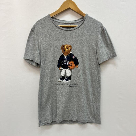 ポロラルフローレン POLO RALPH LAUREN Tシャツ 半袖 ポロベア プリント Tシャツ XS 灰 / グレー / gray メンズ USED 古着 中古 50165007