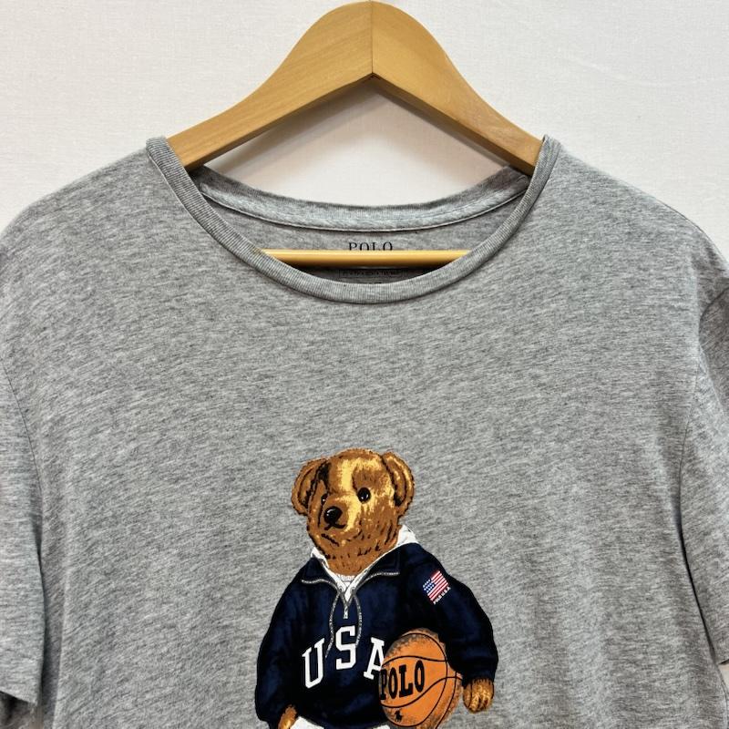 ポロラルフローレン POLO RALPH LAUREN Tシャツ 半袖 ポロベア プリント Tシャツ XS 灰 / グレー / gray メンズ USED 古着 中古 50165007