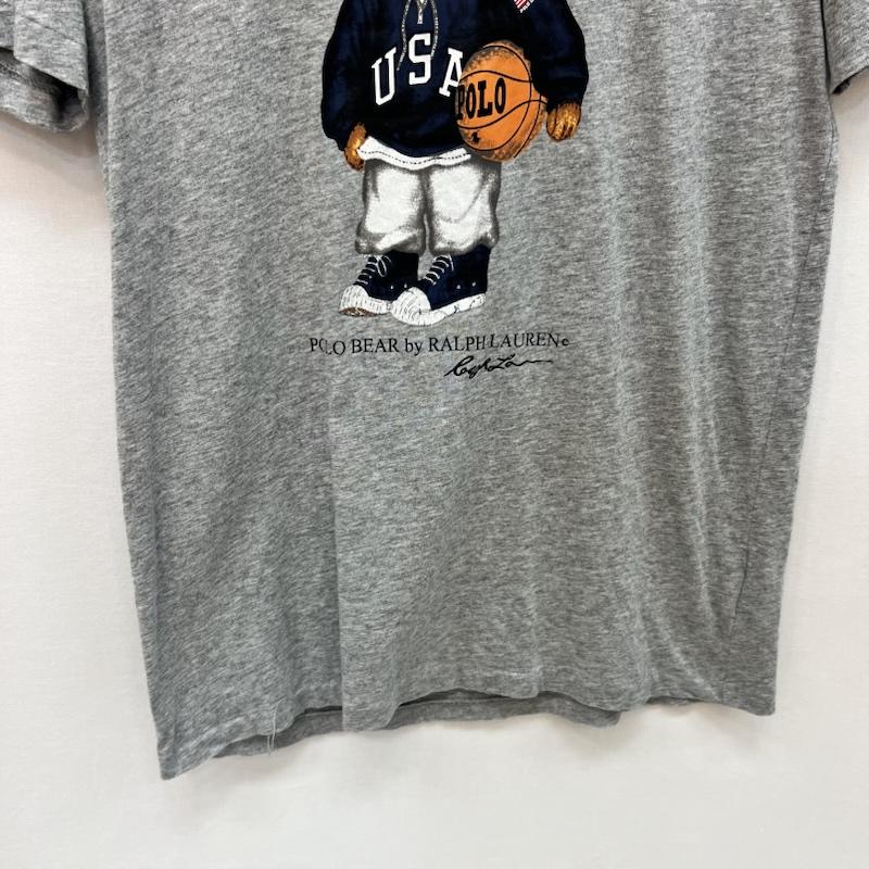 ポロラルフローレン POLO RALPH LAUREN Tシャツ 半袖 ポロベア プリント Tシャツ XS 灰 / グレー / gray メンズ USED 古着 中古 50165007