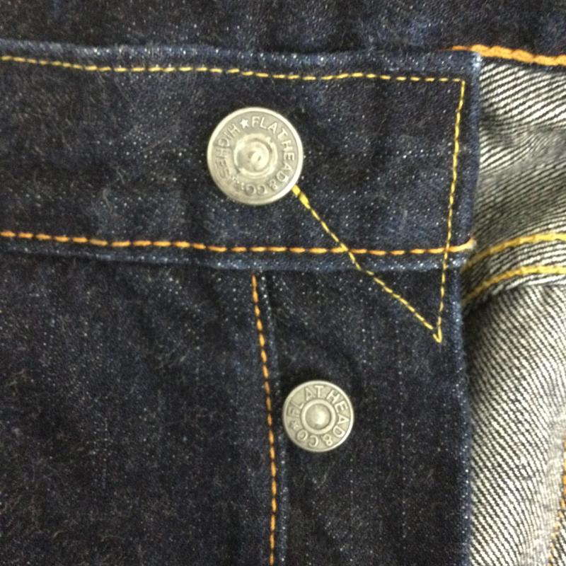 フラットヘッド FLATHEAD パンツ デニム、ジーンズ flat head 3004　ワイドストレート　ジーンズ　デニム 38インチ 無地 インディゴ / インディゴ / Indigo メンズ USED 古着 中古 50165013