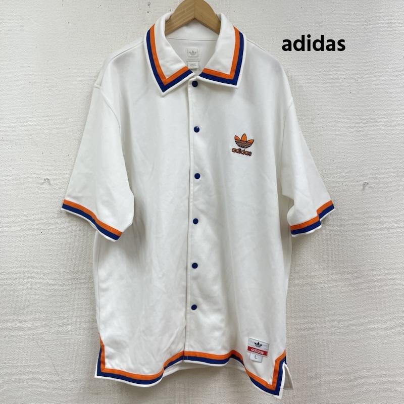 アディダス adidas シャツ、ブラウス 半袖 00s NBA NEWYORK KNICKS Patrick Ewing シューティング シャツ L 白 / ホワイト / white メンズ USED 古着 中古 50165015