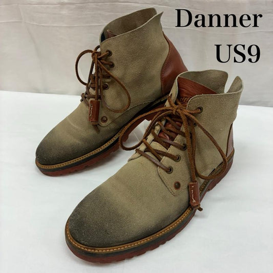 ダナー Danner ブーツ ショートブーツ D030001 レザー スエード 切替 レースアップ ワーク チャッカ ブーツ US：9 メンズ USED 古着 中古 50165016