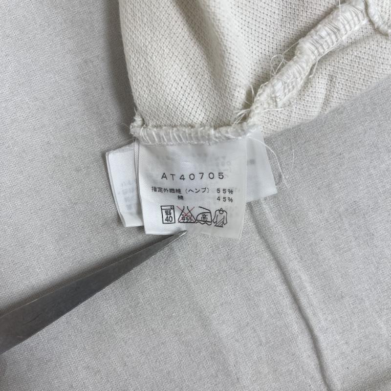 ザノースフェイス THE NORTH FACE ポロシャツ 半袖 ロゴ刺繍 ヘンプ混 半袖 ポロシャツ トップス at40705 S オフホワイト / オフホワイト / メンズ USED 古着 中古 50165022