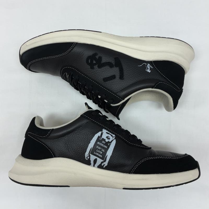 サンガチオ via SANGACIO スニーカー スニーカー BRANDALISED ブランダライズド にゅ BLOW バンクシー レザー ローカット スニーカー 27.5cm メンズ USED 古着 中古 50165025