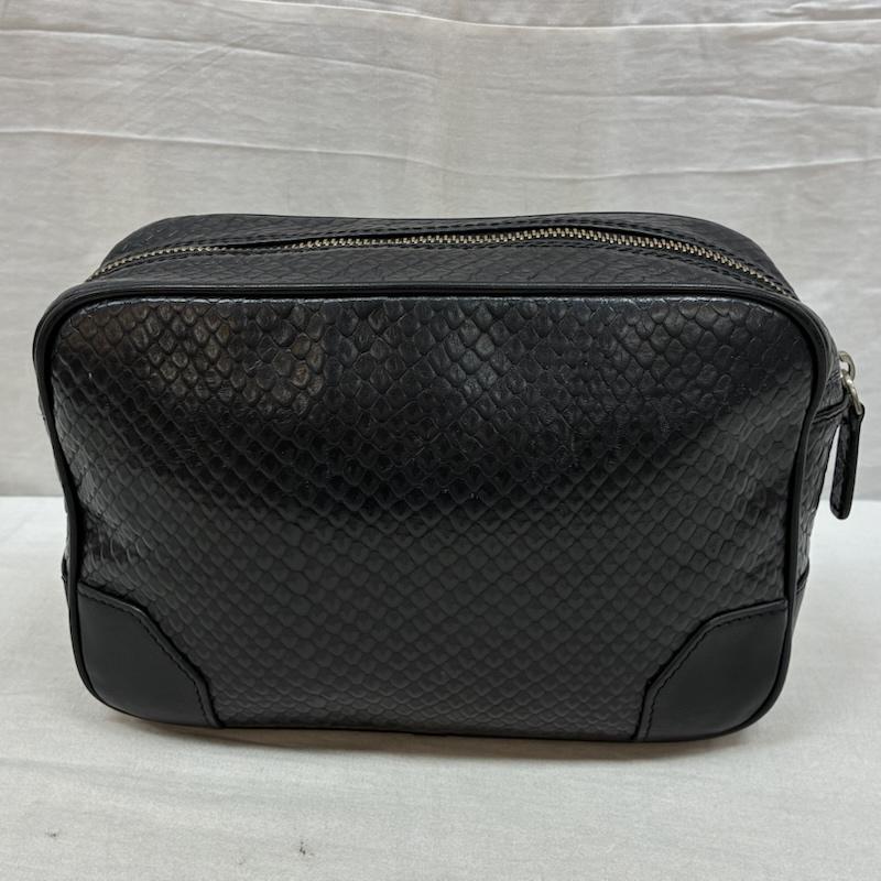 エンポリオアルマーニ EMPORIO ARMANI セカンドバッグ セカンドバッグ クロコ 型押し レザー セカンドバッグ ロゴ メタル プレート ポーチ イタリア製 - メンズ USED 古着 中古 50165030