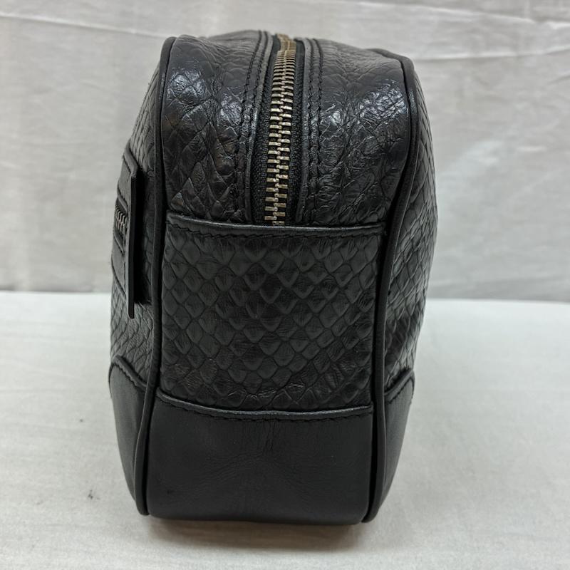 エンポリオアルマーニ EMPORIO ARMANI セカンドバッグ セカンドバッグ クロコ 型押し レザー セカンドバッグ ロゴ メタル プレート ポーチ イタリア製 - メンズ USED 古着 中古 50165030