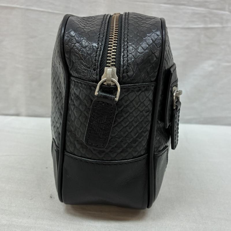 エンポリオアルマーニ EMPORIO ARMANI セカンドバッグ セカンドバッグ クロコ 型押し レザー セカンドバッグ ロゴ メタル プレート ポーチ イタリア製 - メンズ USED 古着 中古 50165030